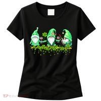 Glass Of Wine Shamrocks St Patricks Day Funny Wine Lover Women's T-Shirt thumb 0