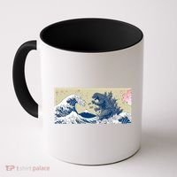 Monster VS the Great Wave Of Kanagaw Coffee Mug thumb 0