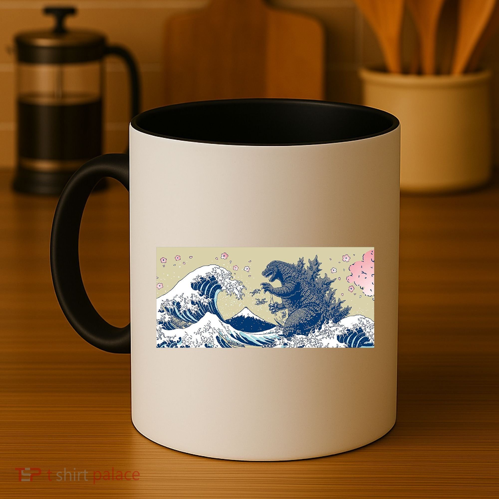 Monster VS the Great Wave Of Kanagaw Coffee Mug