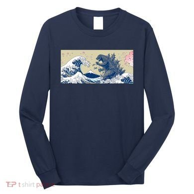 Monster VS the Great Wave Of Kanagaw Long Sleeve Shirt