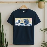 Monster VS the Great Wave Of Kanagaw T-Shirt thumb 2