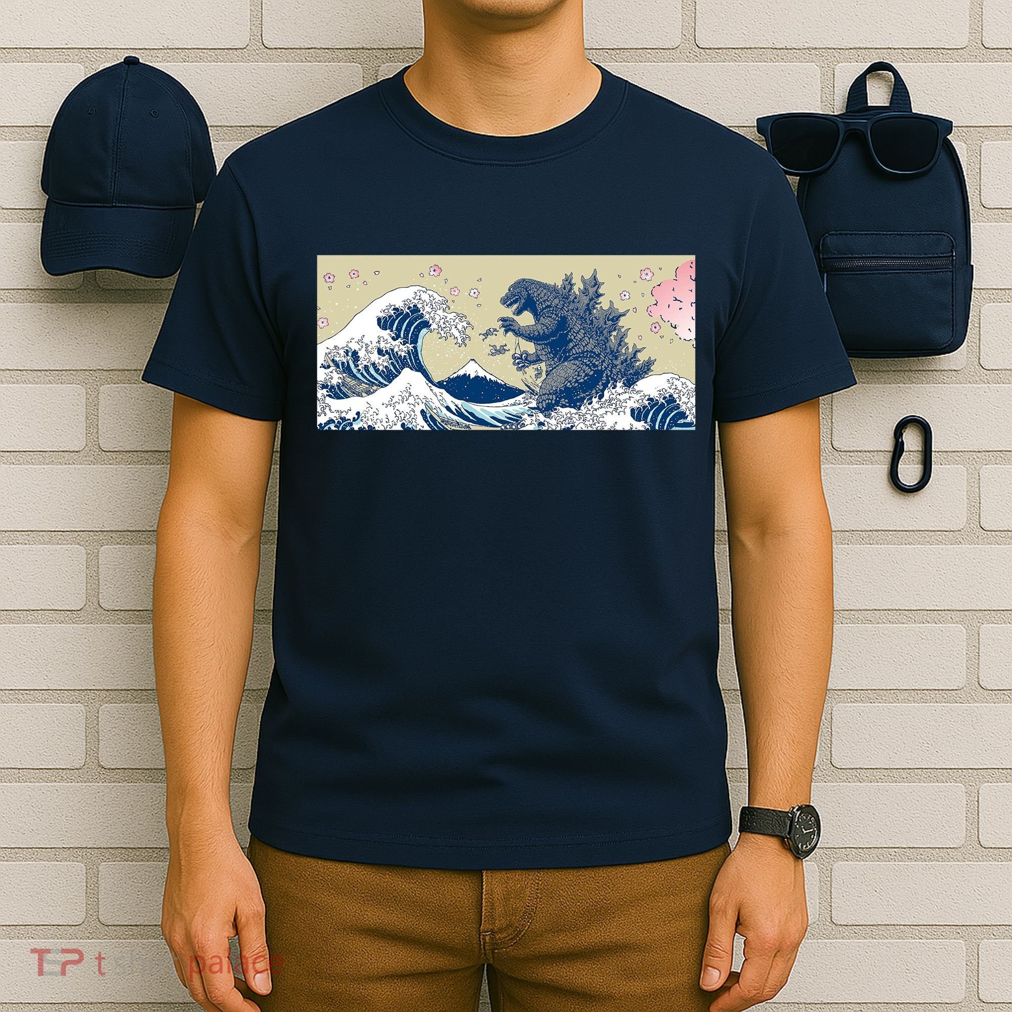 Monster VS the Great Wave Of Kanagaw T-Shirt