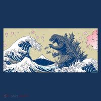 Monster VS the Great Wave Of Kanagaw Women's Hoodie thumb 2