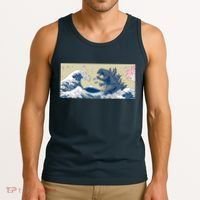 Monster VS the Great Wave Of Kanagaw Tank Top thumb 3