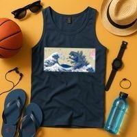 Monster VS the Great Wave Of Kanagaw Tank Top thumb 4