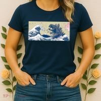 Monster VS the Great Wave Of Kanagaw Women's T-Shirt thumb 2