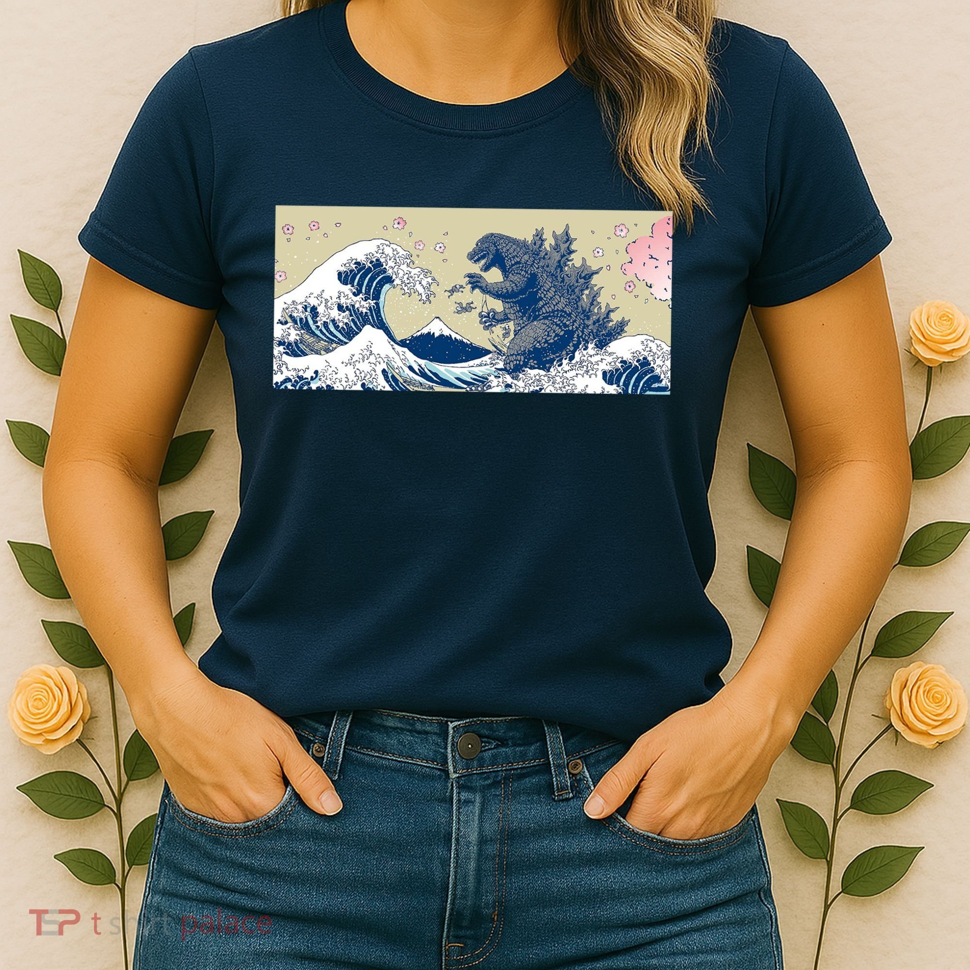 Monster VS the Great Wave Of Kanagaw Women's T-Shirt