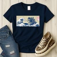 Monster VS the Great Wave Of Kanagaw Women's T-Shirt thumb 3