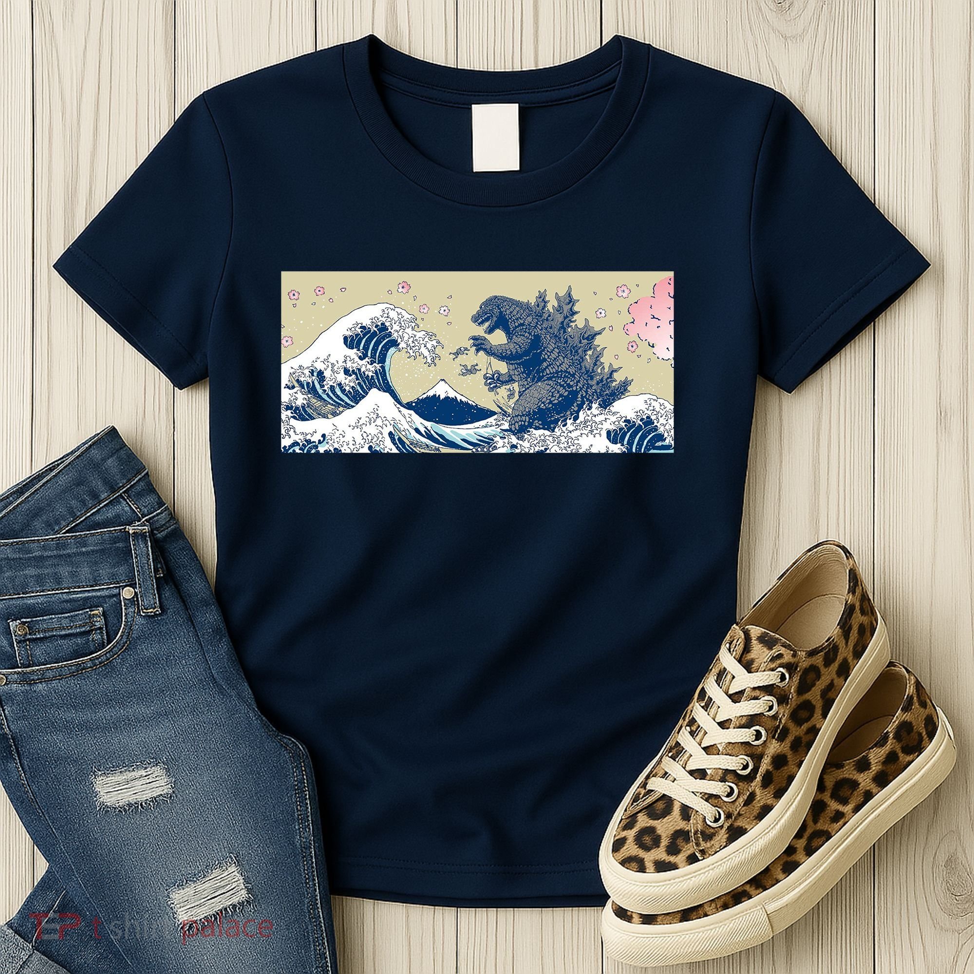 Monster VS the Great Wave Of Kanagaw Women's T-Shirt