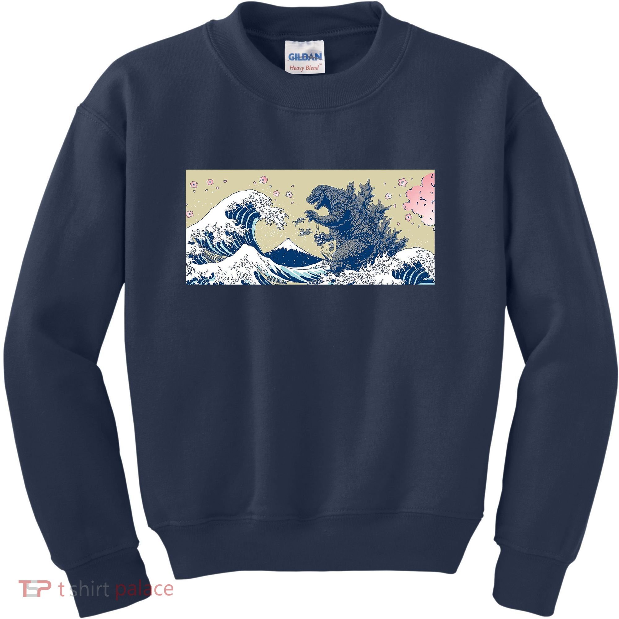 Monster VS the Great Wave Of Kanagaw Kids Sweatshirt