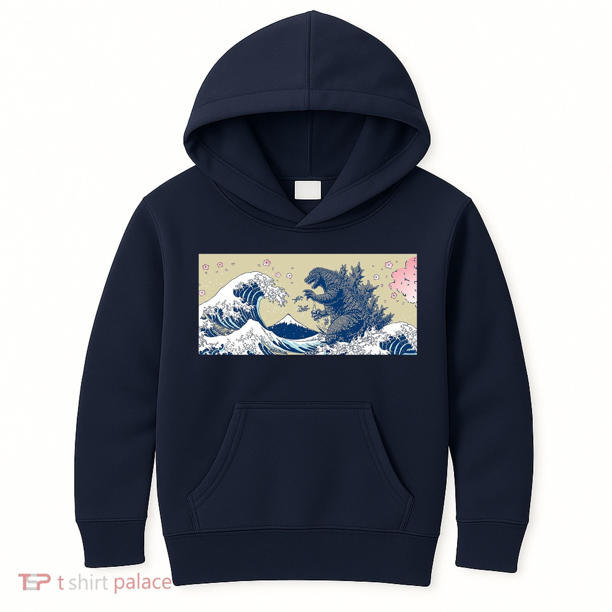 Monster VS the Great Wave Of Kanagaw Kids Hoodie