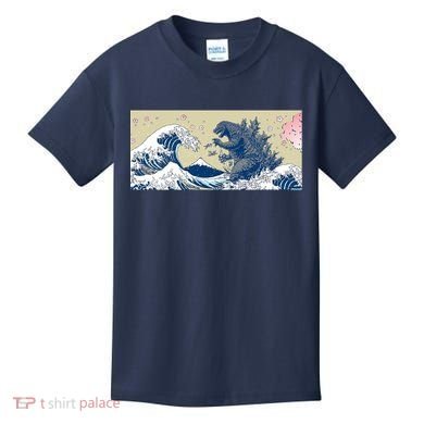 Monster VS the Great Wave Of Kanagaw Kids T-Shirt