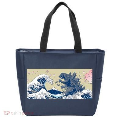 Monster VS the Great Wave Of Kanagaw Tote Bag