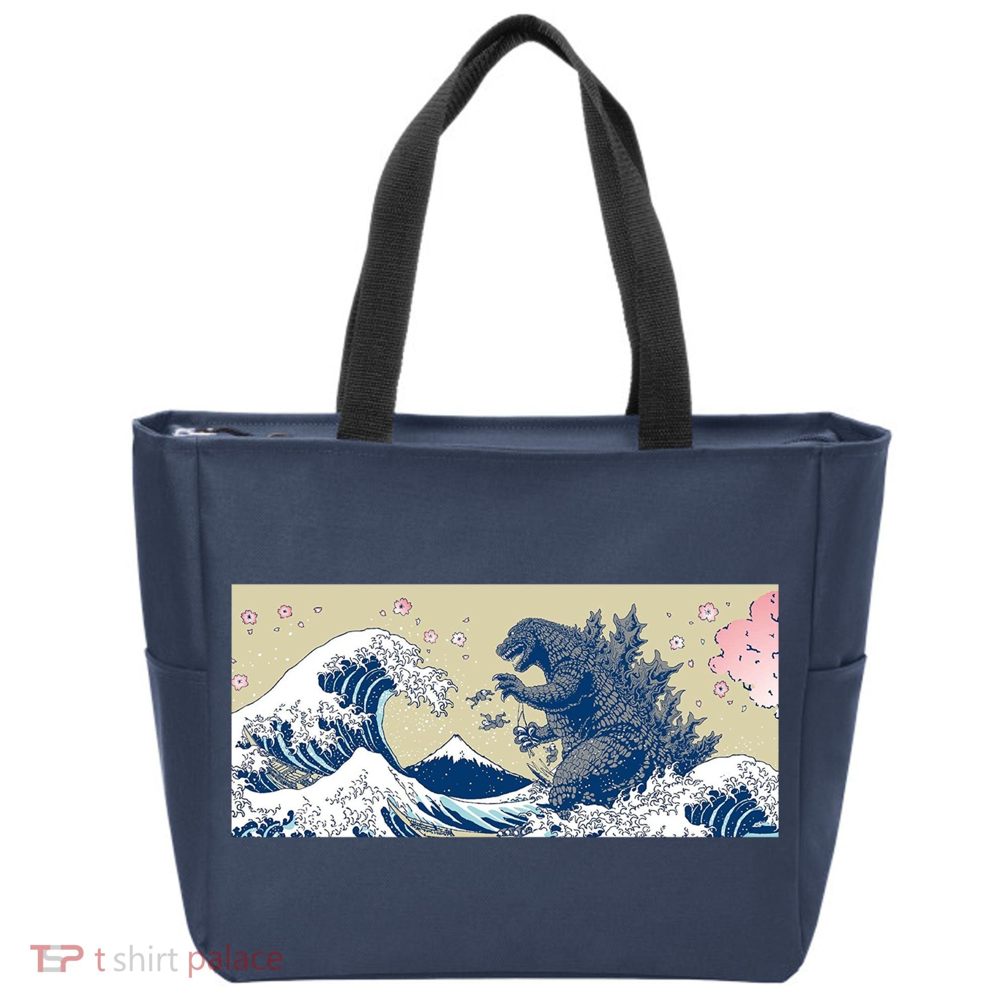 Monster VS the Great Wave Of Kanagaw Tote Bag
