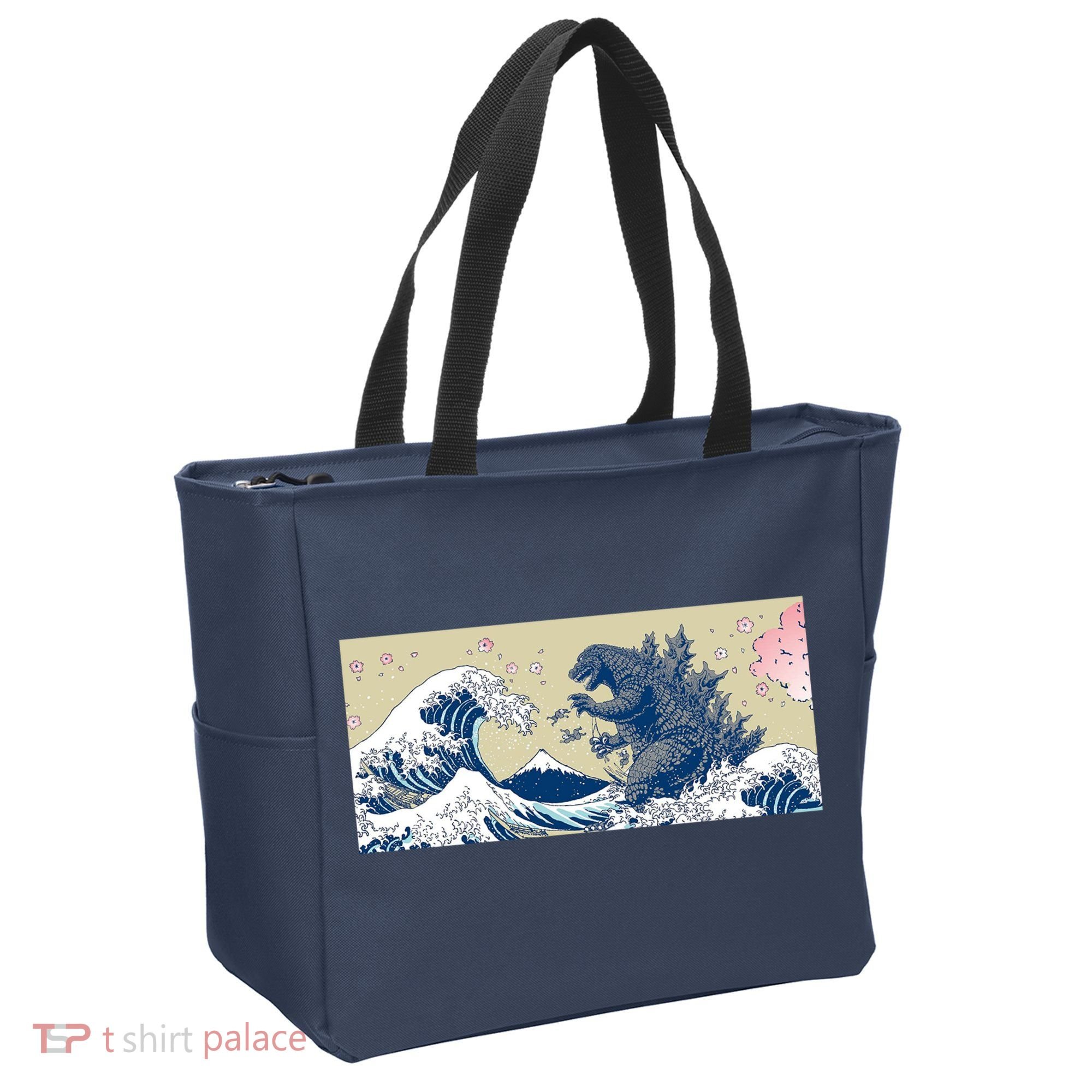 Monster VS the Great Wave Of Kanagaw Tote Bag