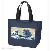 Monster VS the Great Wave Of Kanagaw Tote Bag thumb 3