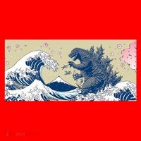 Monster VS the Great Wave Of Kanagaw Santa Hat thumb 1