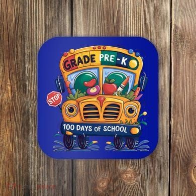 Grade Prek 100 Days Of School Fun Gift Coaster
