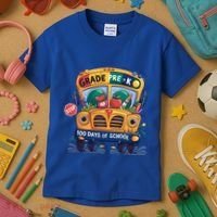 Grade Prek 100 Days Of School Fun Gift Kids T-Shirt thumb 3