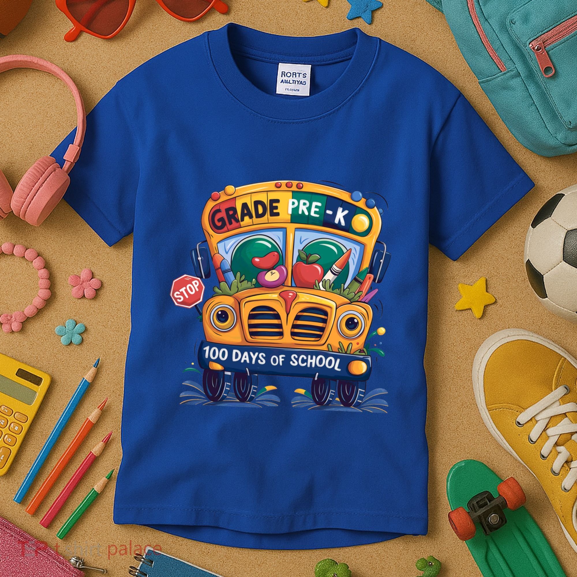 Grade Prek 100 Days Of School Fun Gift Kids T-Shirt