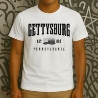 Gettysburg Pennsylvania 1780 Vintage American Flag Patriotic T-Shirt thumb 3