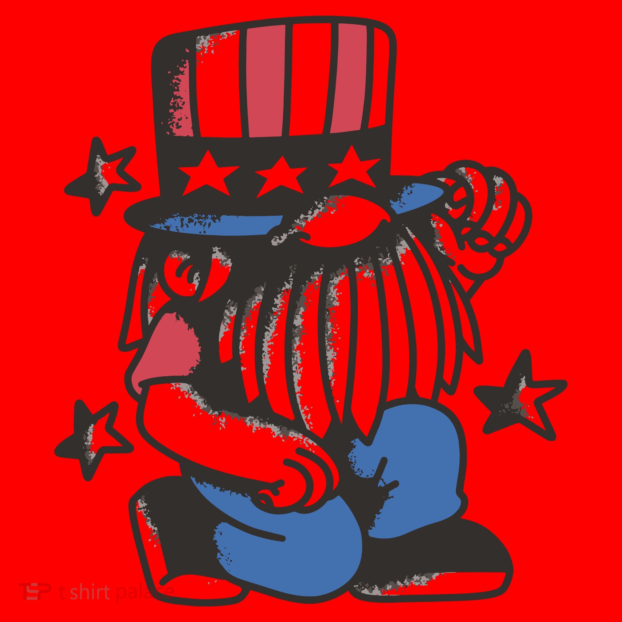 Gnome Patriot 4th Of July Santa Hat
