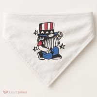 Gnome Patriot 4th Of July USA-Made Doggie Bandana thumb 0