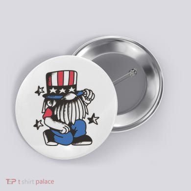 Gnome Patriot 4th Of July Button