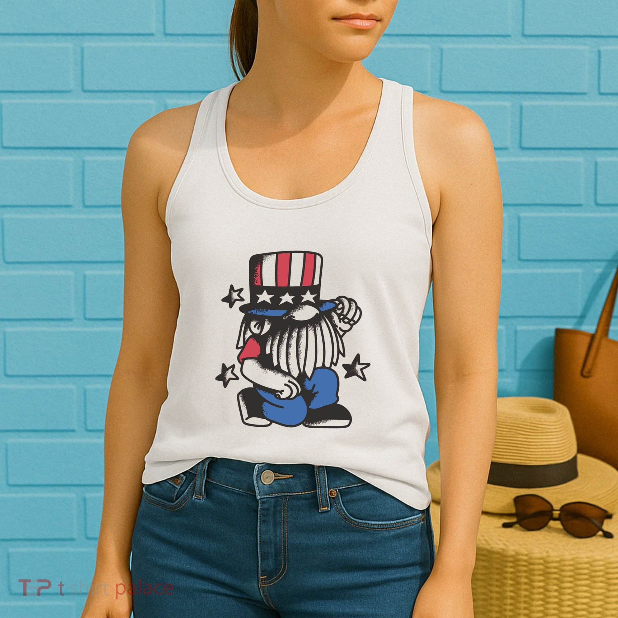 Gnome Patriot 4th Of July Women's Tank Top