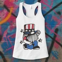 Gnome Patriot 4th Of July Women's Tank Top thumb 3