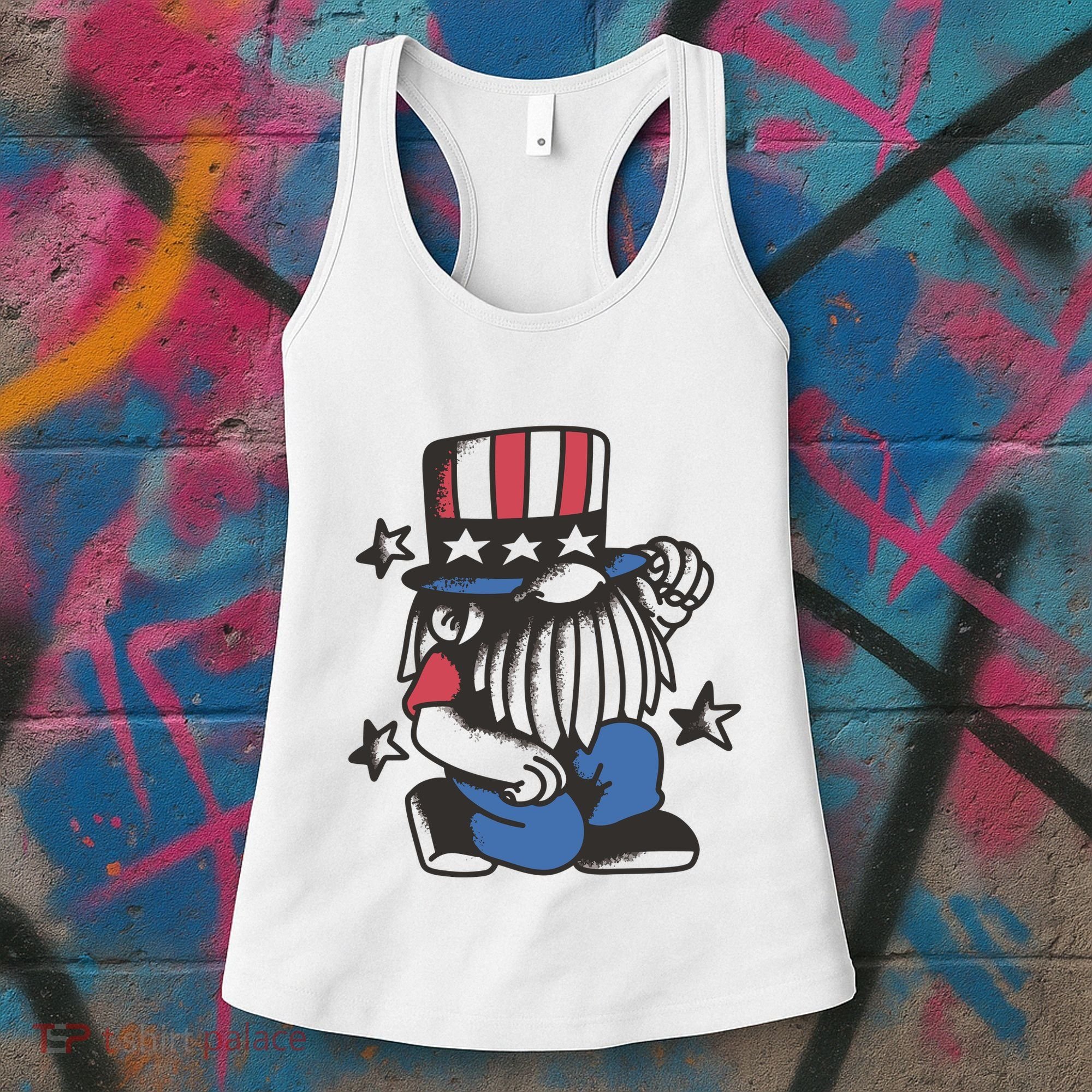 Gnome Patriot 4th Of July Women's Tank Top