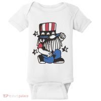 Gnome Patriot 4th Of July Baby Bodysuit thumb 0