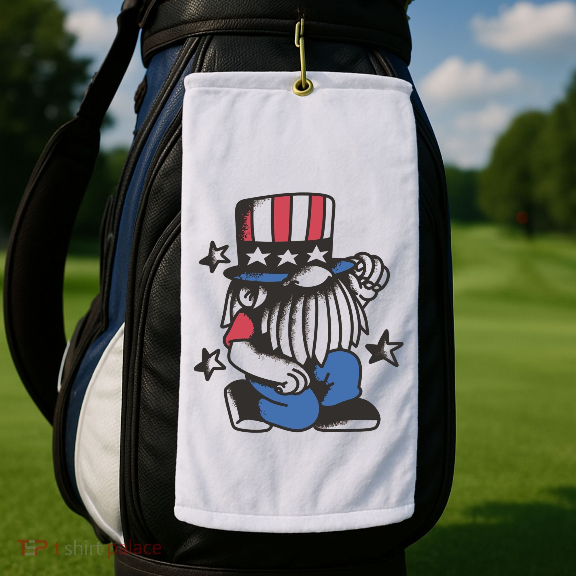 Gnome Patriot 4th Of July Golf Towel