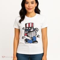 Gnome Patriot 4th Of July Women's T-Shirt thumb 4