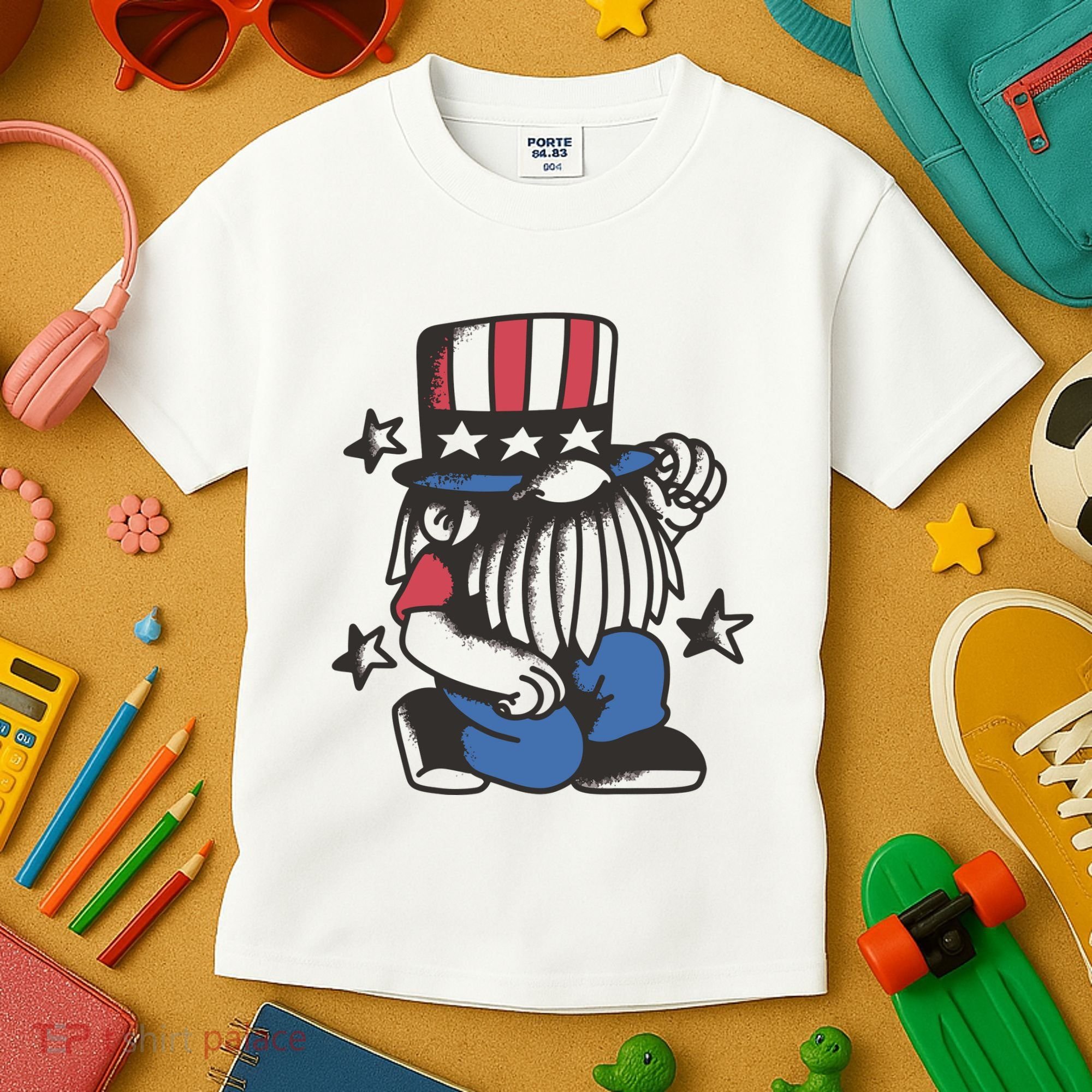 Gnome Patriot 4th Of July Kids T-Shirt
