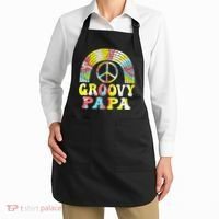 Groovy Papa 70s Aesthetic Nostalgia 1970s Retro Groovy Dad Apron thumb 2