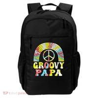 Groovy Papa 70s Aesthetic Nostalgia 1970s Retro Groovy Dad Backpack thumb 0