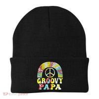Groovy Papa 70s Aesthetic Nostalgia 1970s Retro Groovy Dad Beanie thumb 0