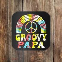 Groovy Papa 70s Aesthetic Nostalgia 1970s Retro Groovy Dad Coaster thumb 0