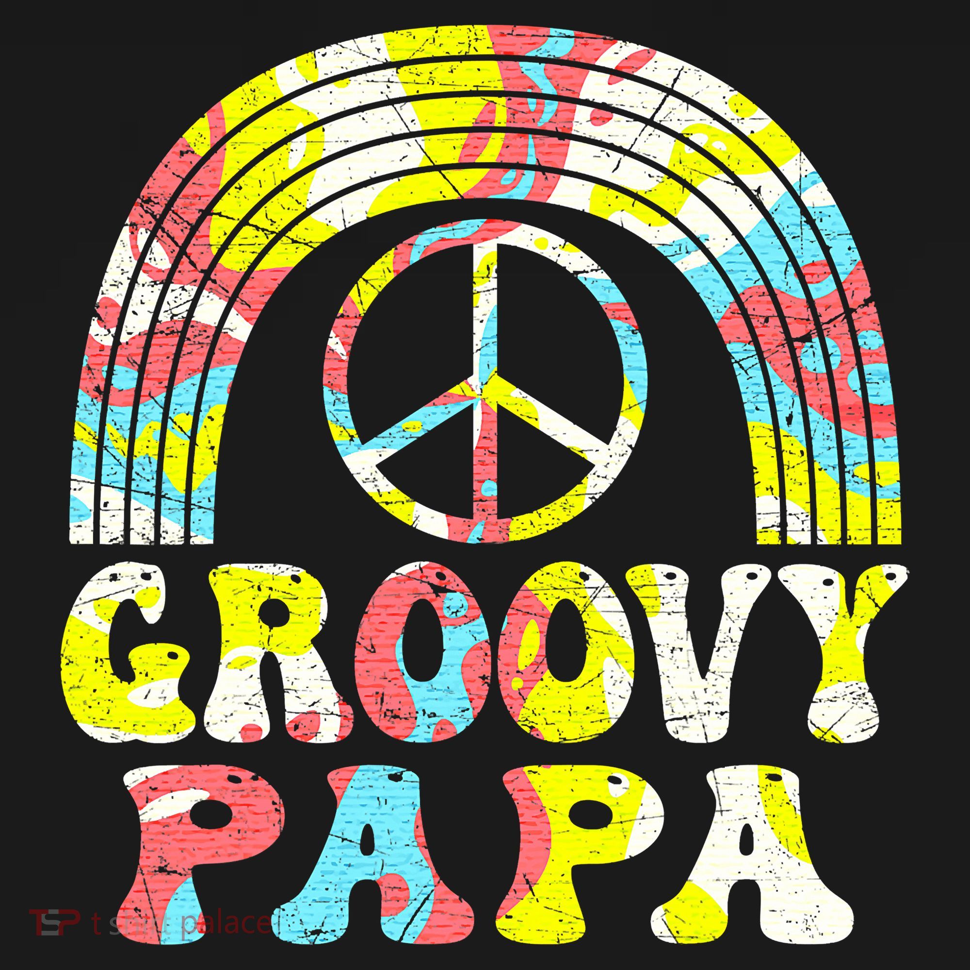 Groovy Papa 70s Aesthetic Nostalgia 1970s Retro Groovy Dad Women's Hoodie