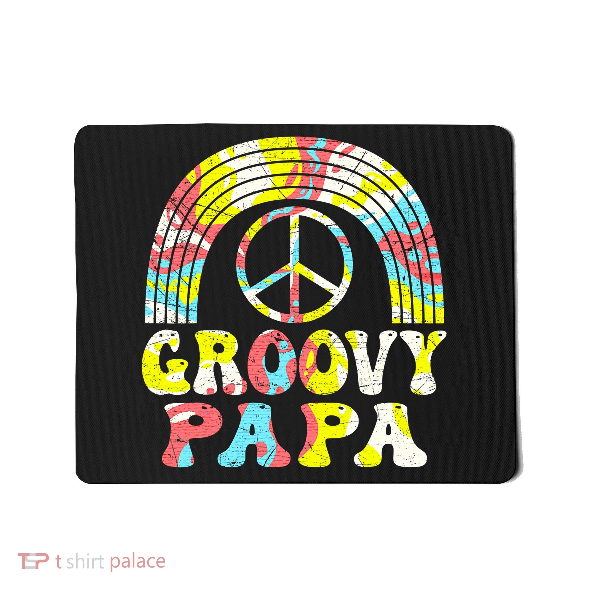 Groovy Papa 70s Aesthetic Nostalgia 1970s Retro Groovy Dad Mousepad