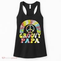 Groovy Papa 70s Aesthetic Nostalgia 1970s Retro Groovy Dad Women's Tank Top thumb 0