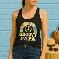 Groovy Papa 70s Aesthetic Nostalgia 1970s Retro Groovy Dad Women's Tank Top thumb 2