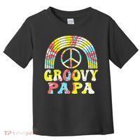 Groovy Papa 70s Aesthetic Nostalgia 1970s Retro Groovy Dad Toddler T-Shirt thumb 0