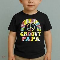 Groovy Papa 70s Aesthetic Nostalgia 1970s Retro Groovy Dad Toddler T-Shirt thumb 2