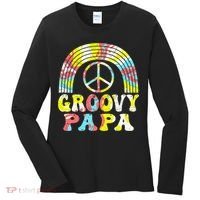 Groovy Papa 70s Aesthetic Nostalgia 1970s Retro Groovy Dad Women's Long Sleeve Shirt thumb 0