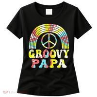 Groovy Papa 70s Aesthetic Nostalgia 1970s Retro Groovy Dad Women's T-Shirt thumb 0