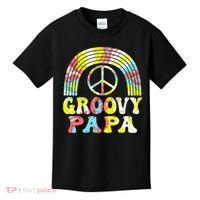 Groovy Papa 70s Aesthetic Nostalgia 1970s Retro Groovy Dad Kids T-Shirt thumb 0