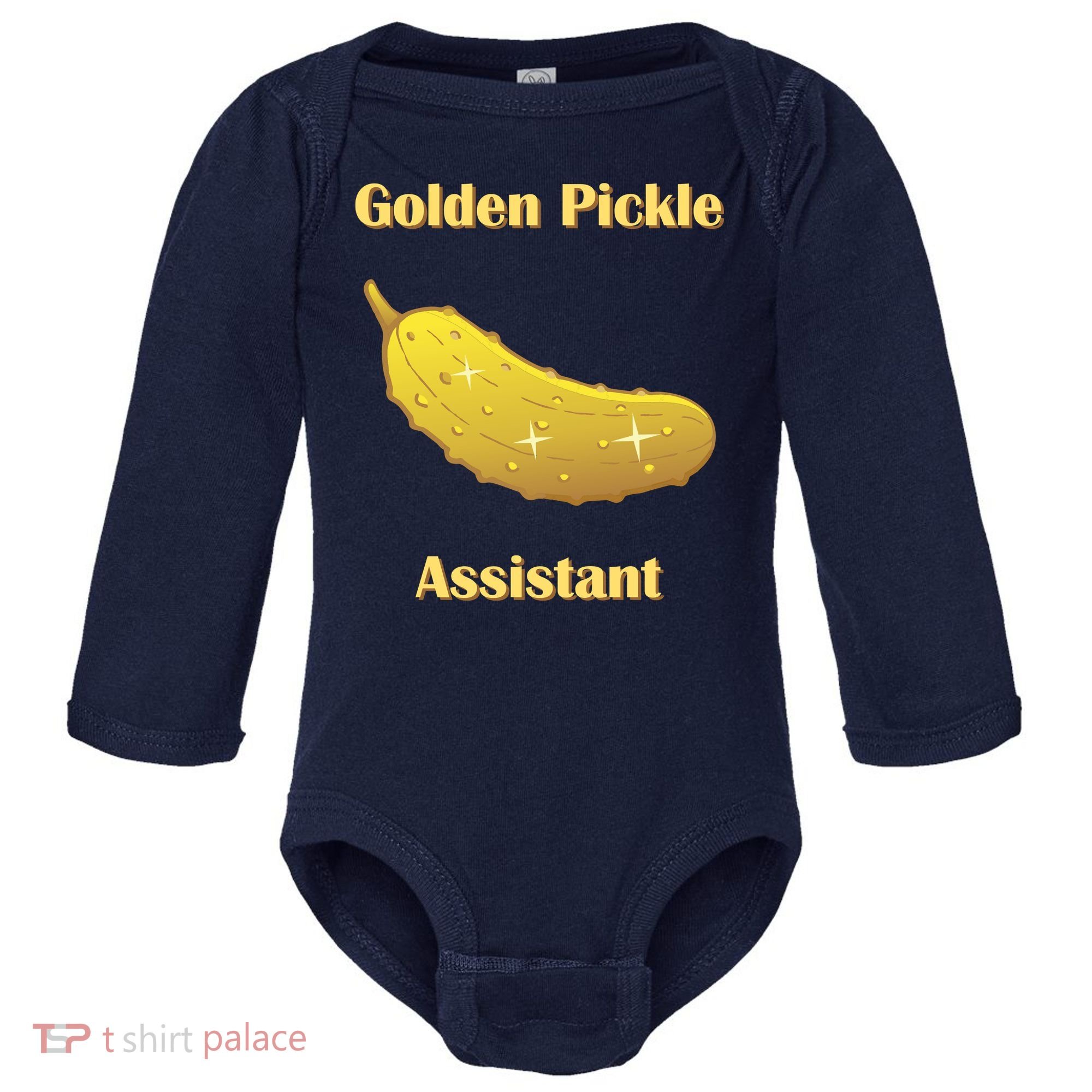 Golden Pickle Assistant | Golden Pickle | Fun Pickleball | Pickleball Award Baby Long Sleeve Bodysuit