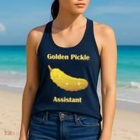Golden Pickle Assistant | Golden Pickle | Fun Pickleball | Pickleball Award Women's Tank Top thumb 2